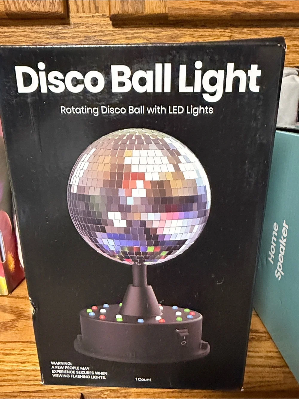 Disco Ball Light Rotating LED Mirror Ball - Silver